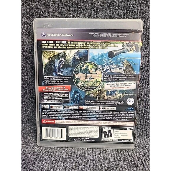 PS3 Sniper: Ghost Warrior (Sony PlayStation 3, 2011) No Manual Tested - Picture 2 of 4